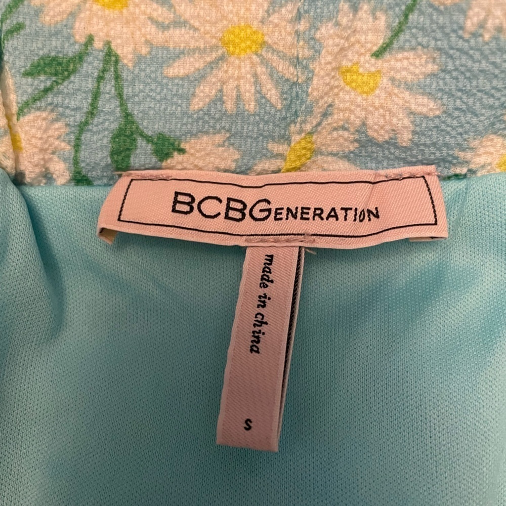 NWOT BCBGeneration Baby Blue Floral Print Maxi Skirt Size S coquette boho - Picture 5 of 9